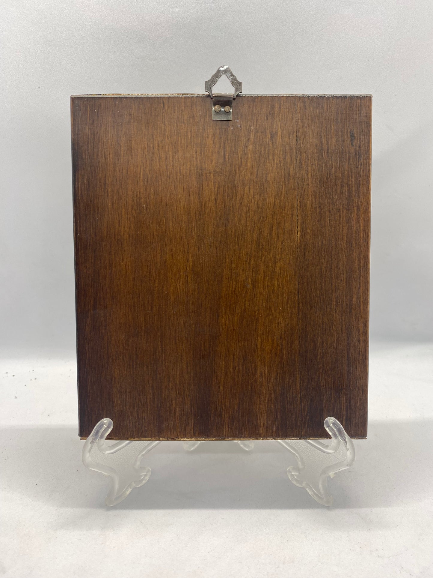 Vintage Byzantine Icon Depicting Madonna and Child Jesus in .950 Silver Detail