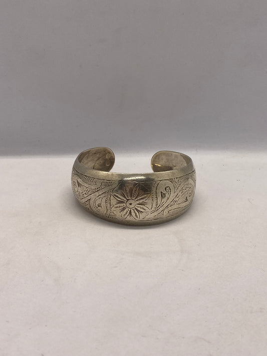 .875 silver Russian Cuff Bracelet mid-20th century