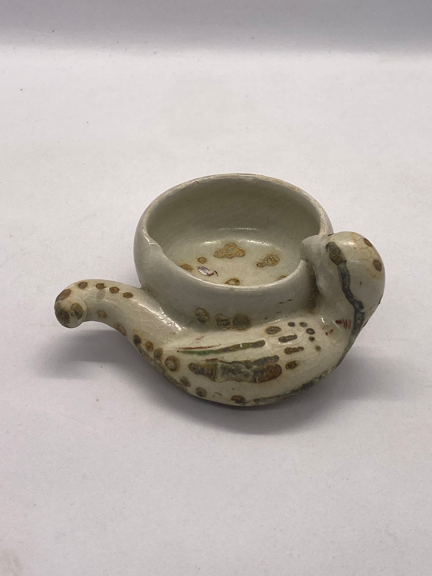 Rare 15th century Hoi An Hoard Parrot and Peach Figural Brush Washer