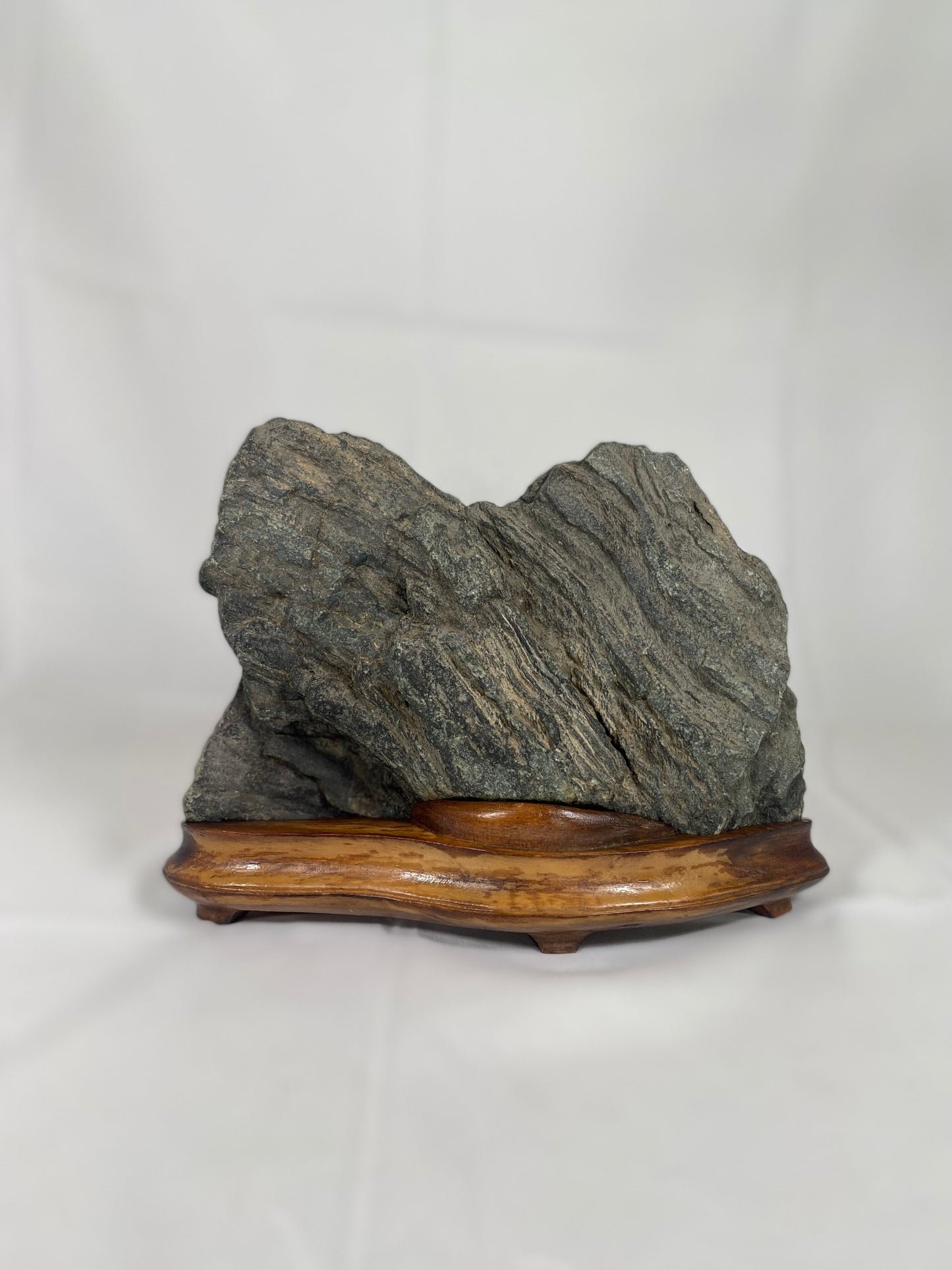 Antique Korean Suseok (Scholar's Rock), Mountain View Form. Namhan River Origins.