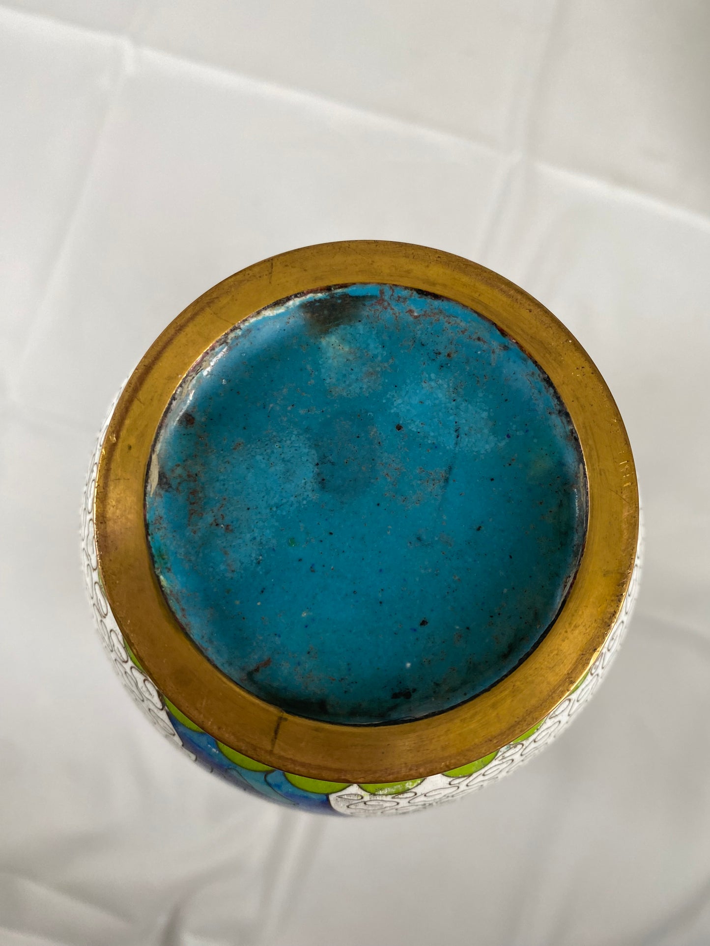 Par de jarrones cloisonné chinos del siglo XX con pájaros y flores