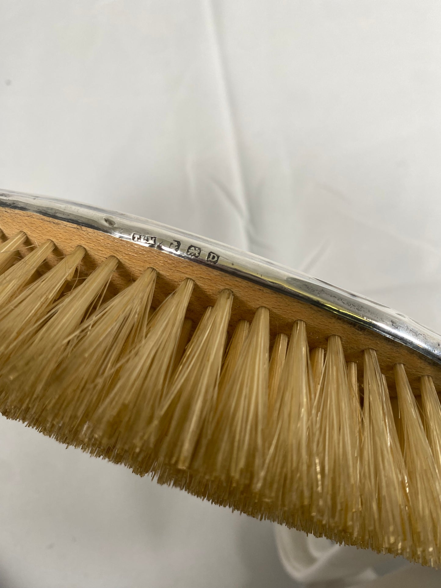 Art Deco Thomas L Mott Morpho Wing Hairbrush, Handpainted by Dorothy Buckley