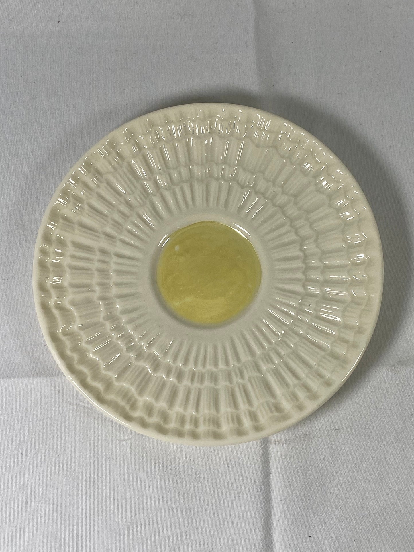 4 件套复古 Belleek 茶杯三件套,砗磲图案,第 6 届绿色标志