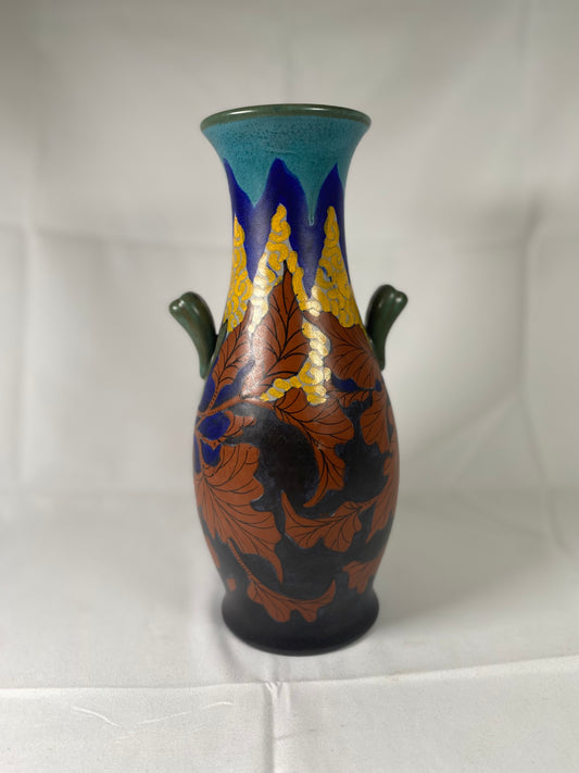 罕见的荷兰豪达装饰艺术陶器花瓶