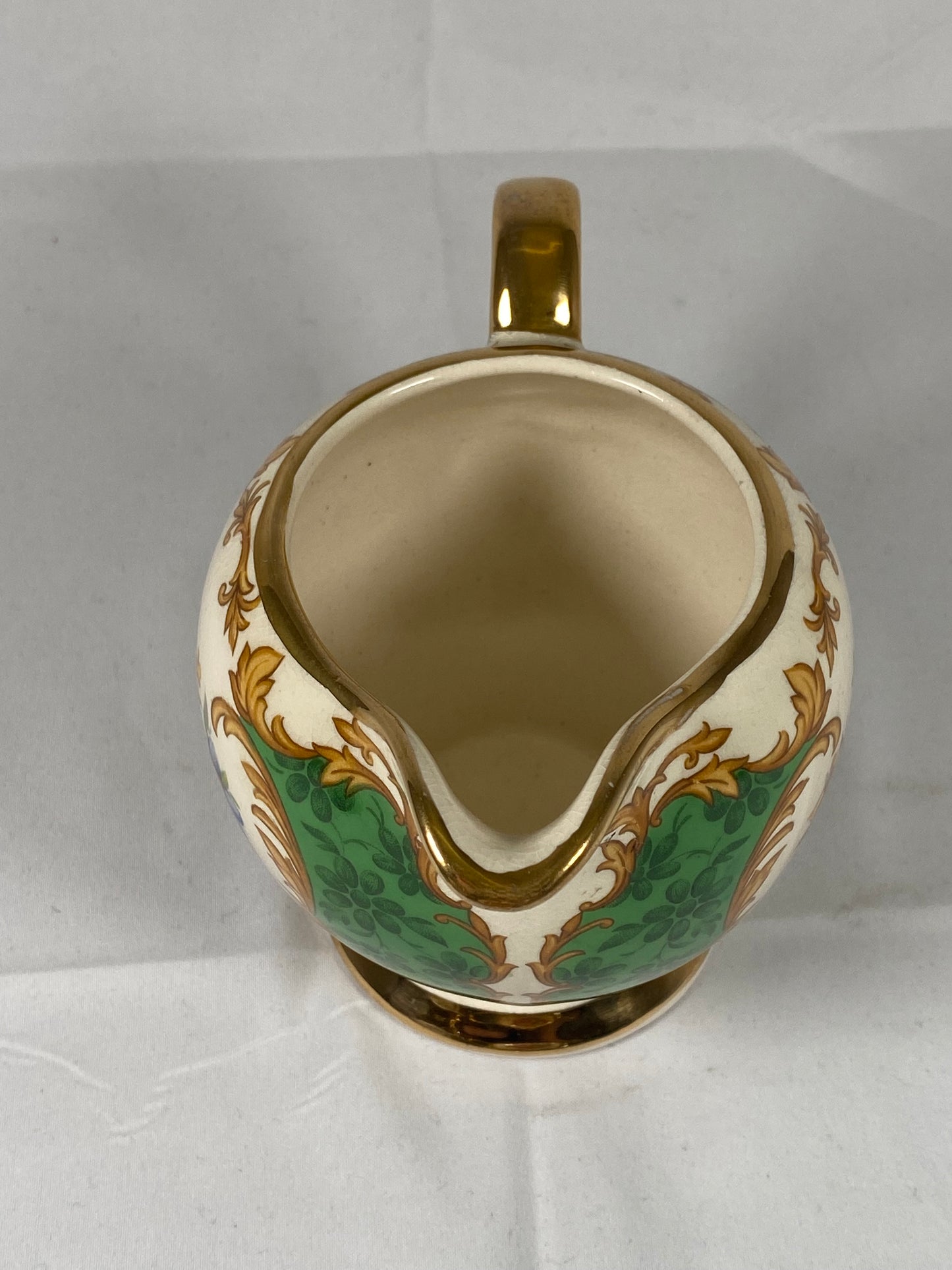 Rare Sadler England Green Floral Teapot, Sugar Bowl & Creamer 3 pc Set