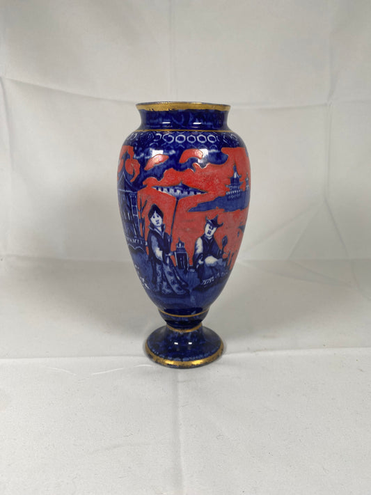 Early to Mid 19th Exceptional European Porcelain Chinoiserie Vase