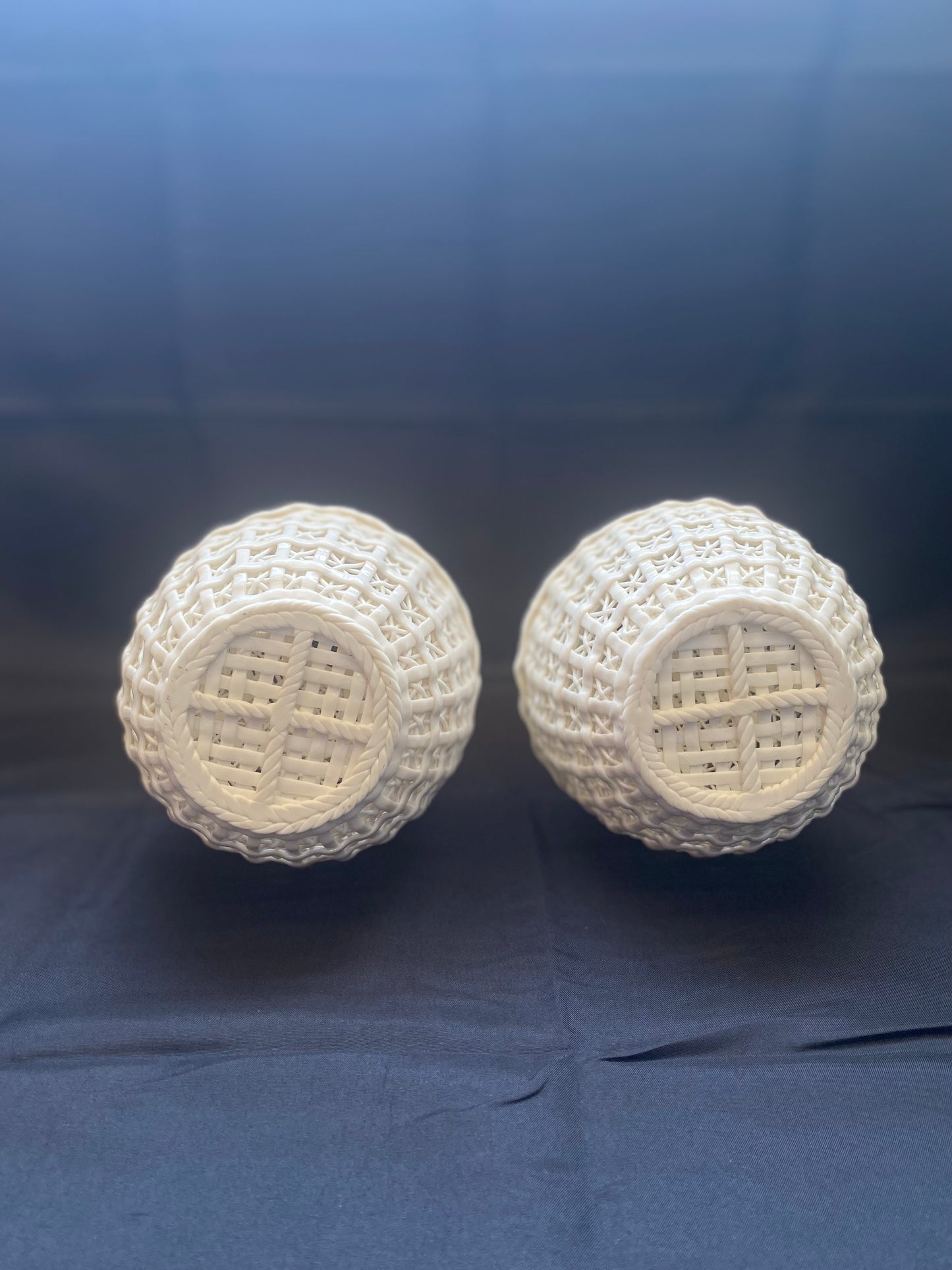 Pair of Blanc de Chine oe Dehua kiln Porcelain Vases, early Republic Period circa 1910s