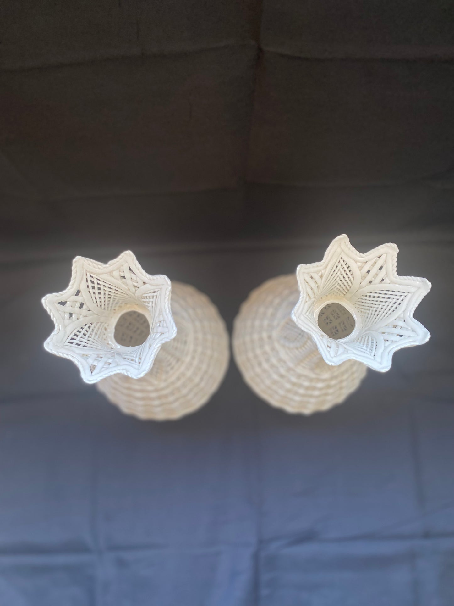 Pair of Blanc de Chine oe Dehua kiln Porcelain Vases, early Republic Period circa 1910s