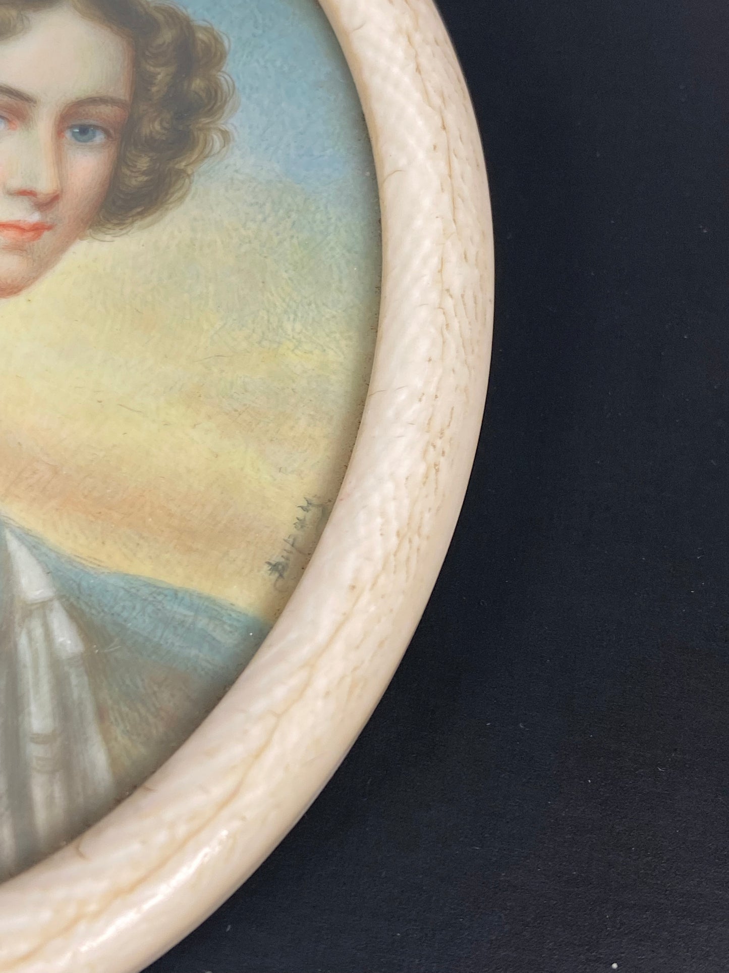 法兰西帝国象牙微型肖像画,作者:Emma Dupuy-Laurent,约 1833-34 年
