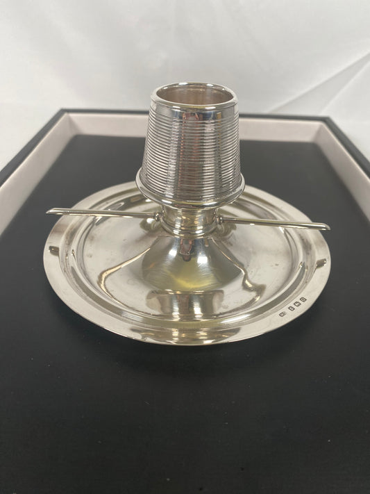 古董英国纯银火柴盒/烟灰缸,威廉·德文波特 (William Devenport) 制作,1913 年