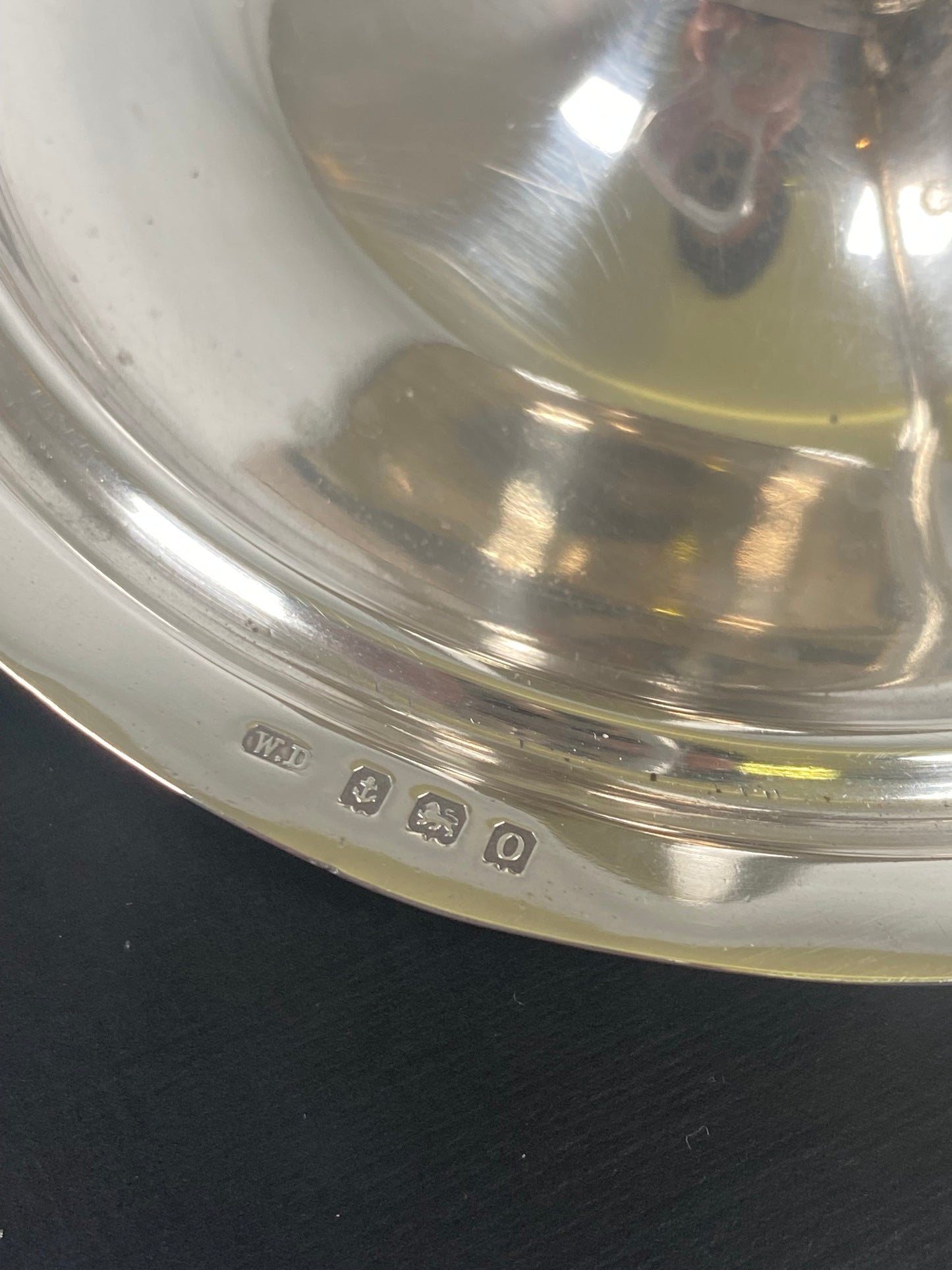 古董英国纯银火柴盒/烟灰缸,威廉·德文波特 (William Devenport) 制作,1913 年