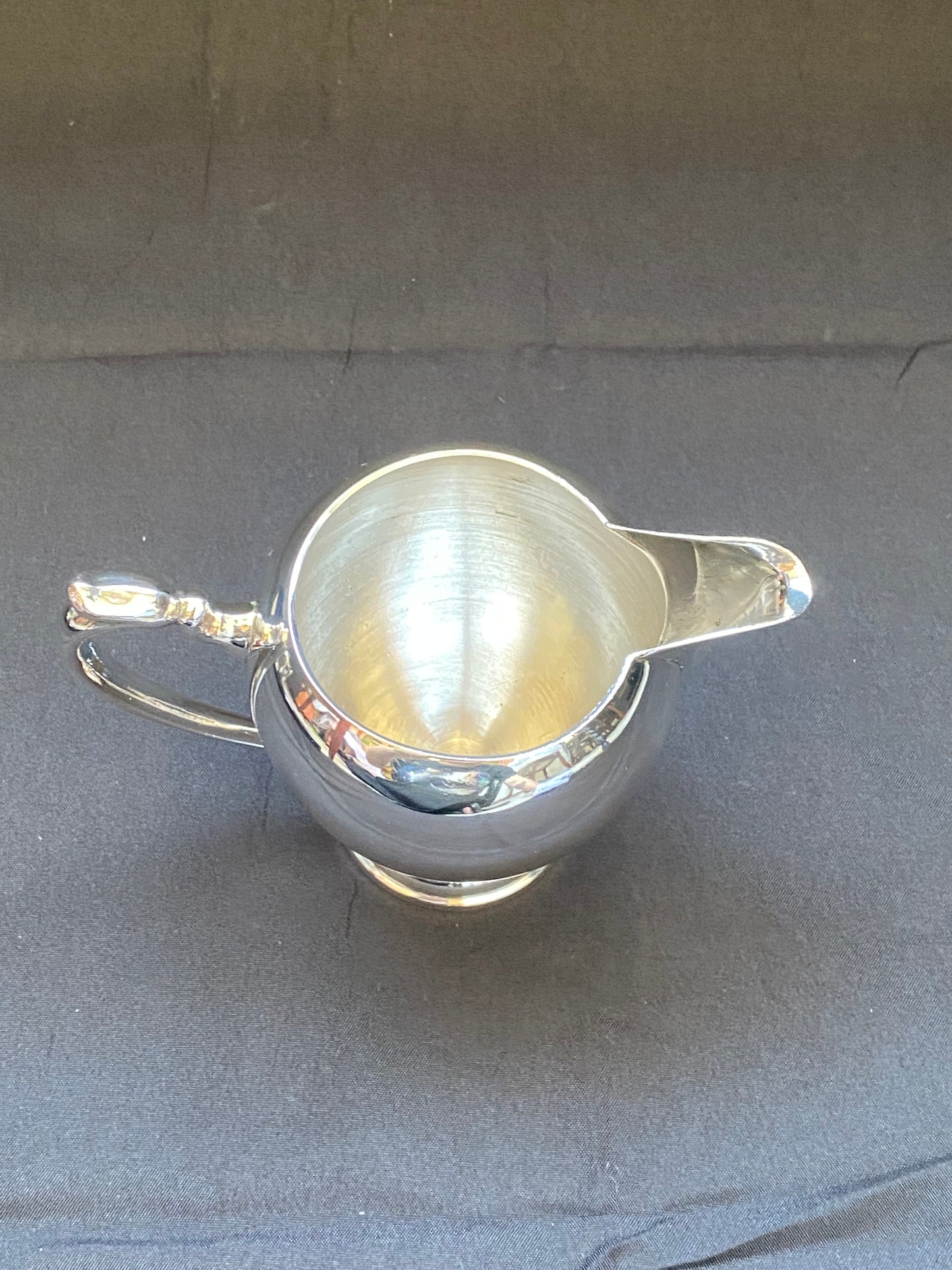 Azucarero y jarro para crema con tapa de plata esterlina peruana Camusso Art Decó