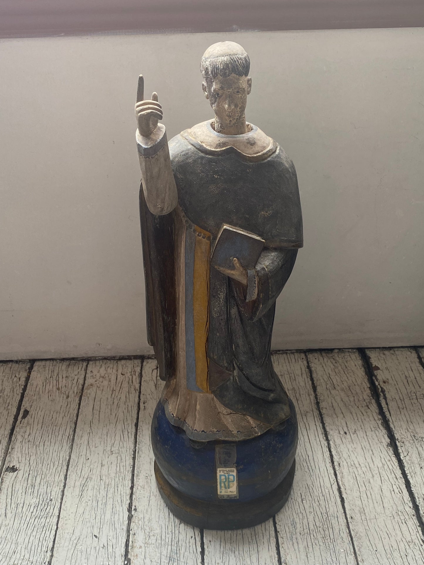 Large Late 18th to Mid 19th Century Spanish Colonial Santo Statue of Saint Vincent