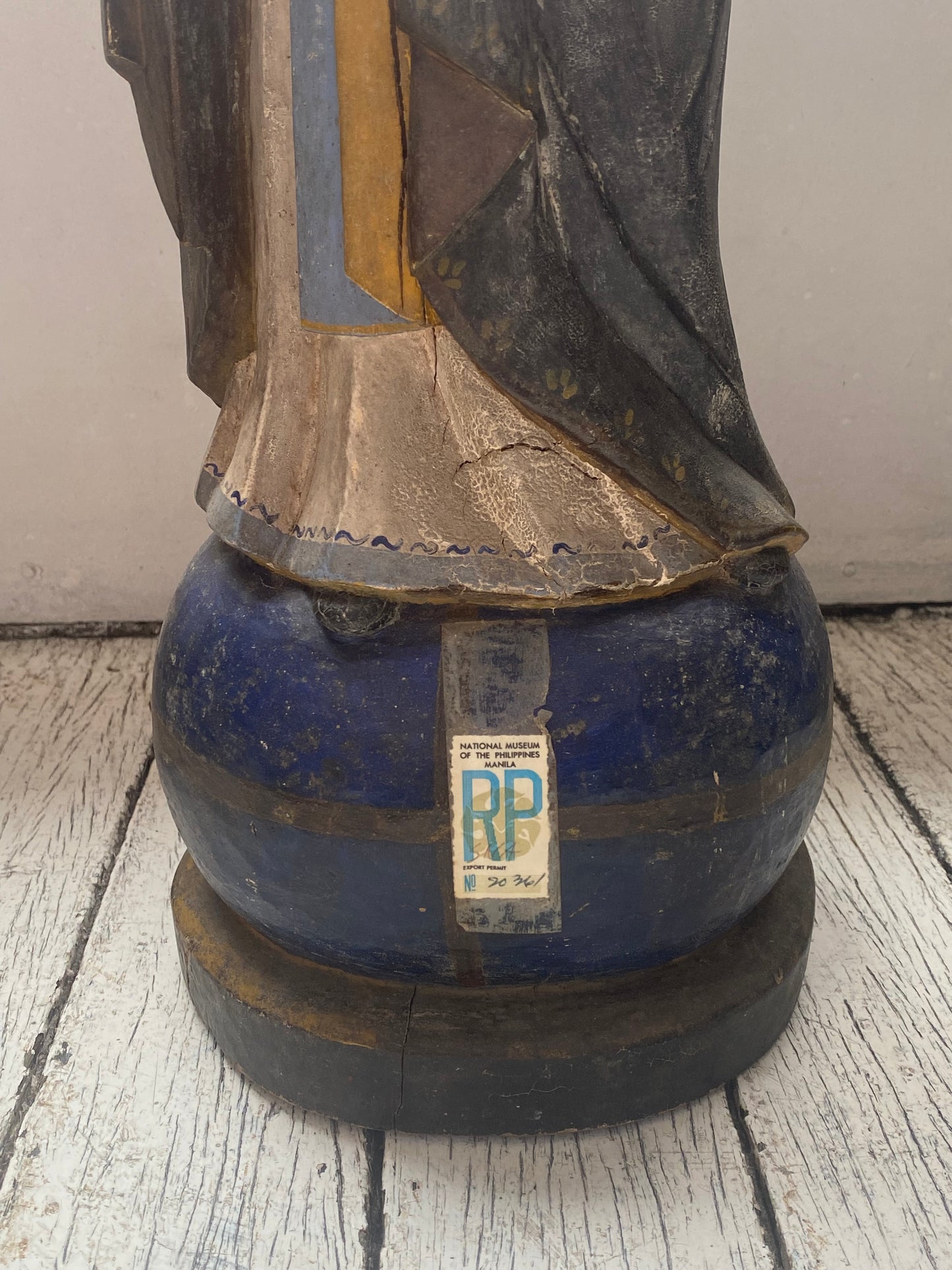 Large Late 18th to Mid 19th Century Spanish Colonial Santo Statue of Saint Vincent