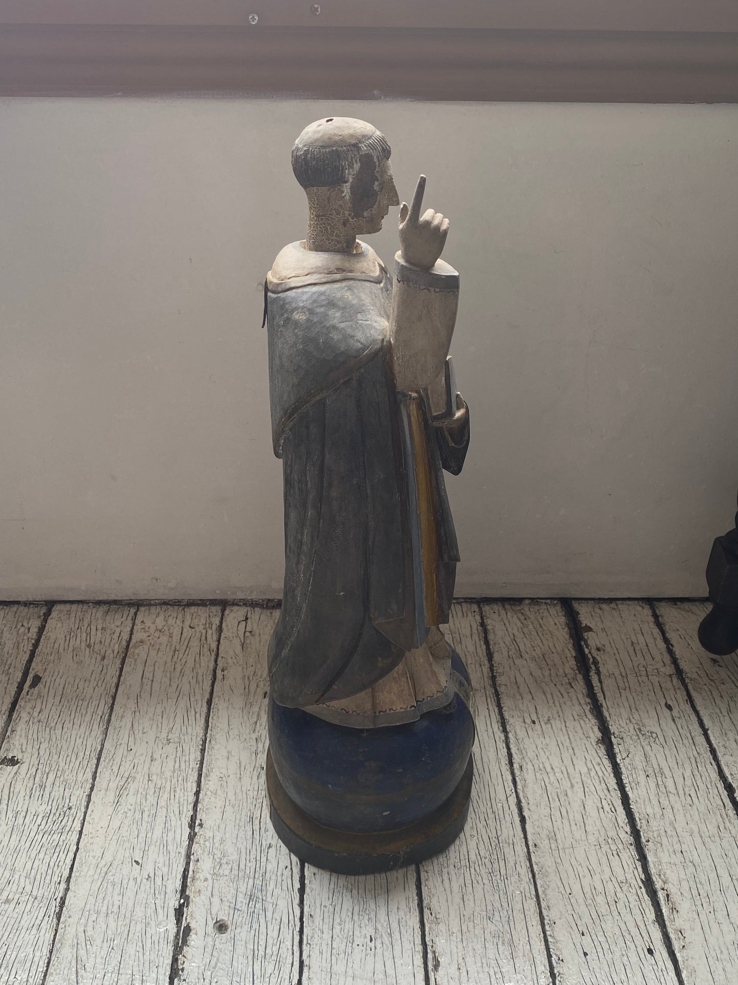 Large Late 18th to Mid 19th Century Spanish Colonial Santo Statue of Saint Vincent