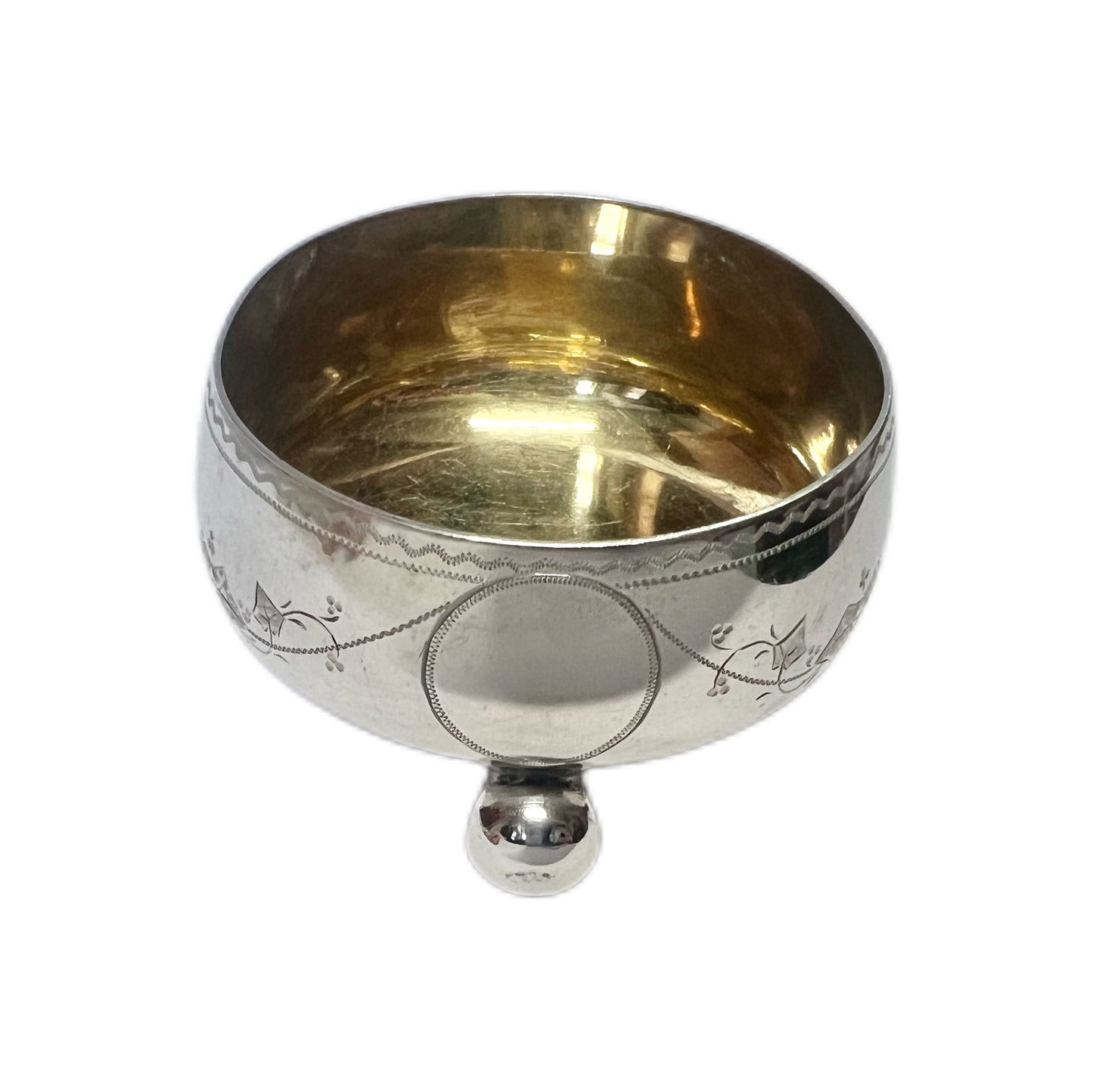 Late Victorian Christopher Dresser influenced sterling silver salt cellars, Martin, Hall & Co.