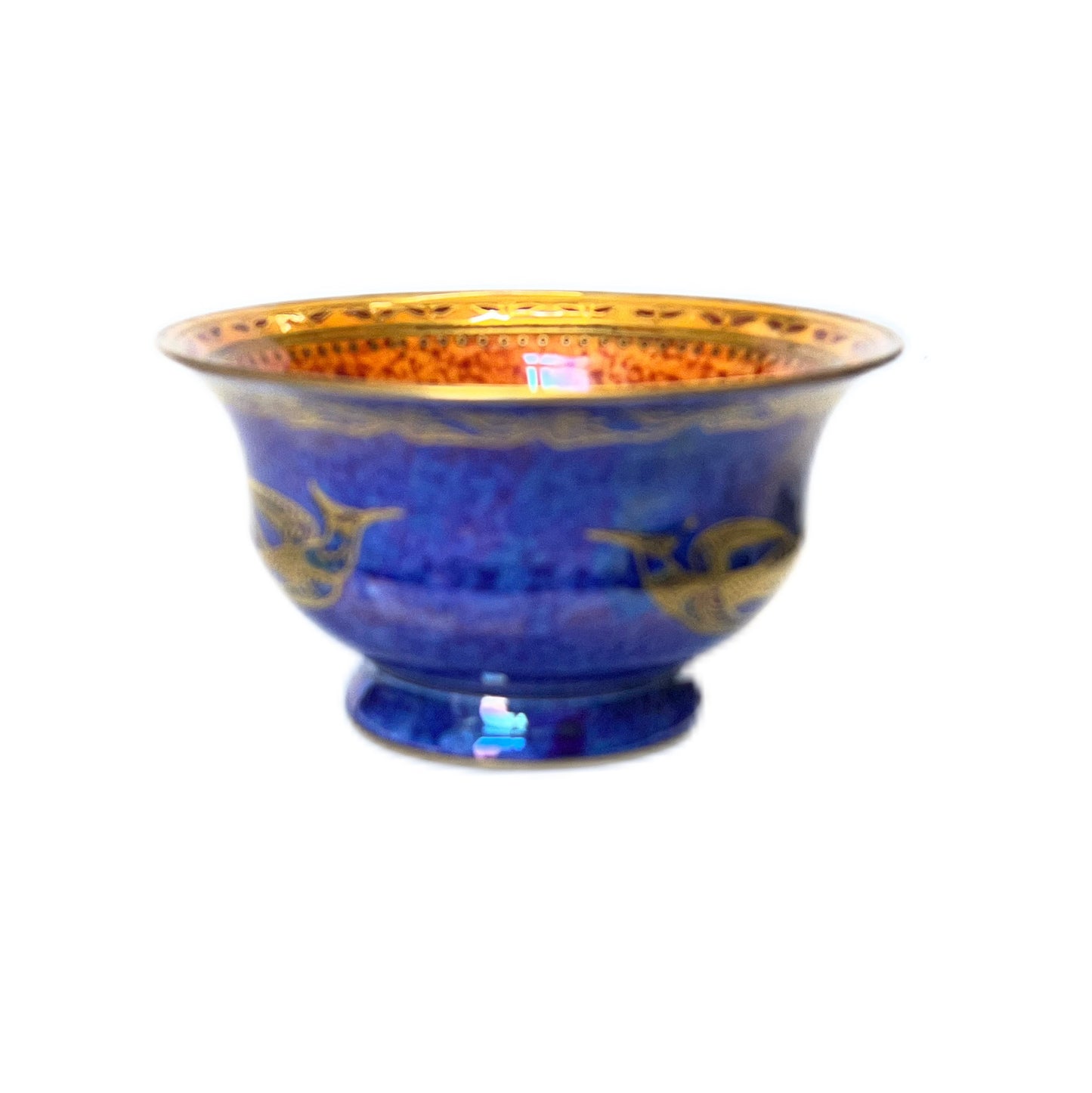 Antique Wedgwood Fairyland Lustre Hummingbird pattern bowl by Daisy Makeig-Jones
