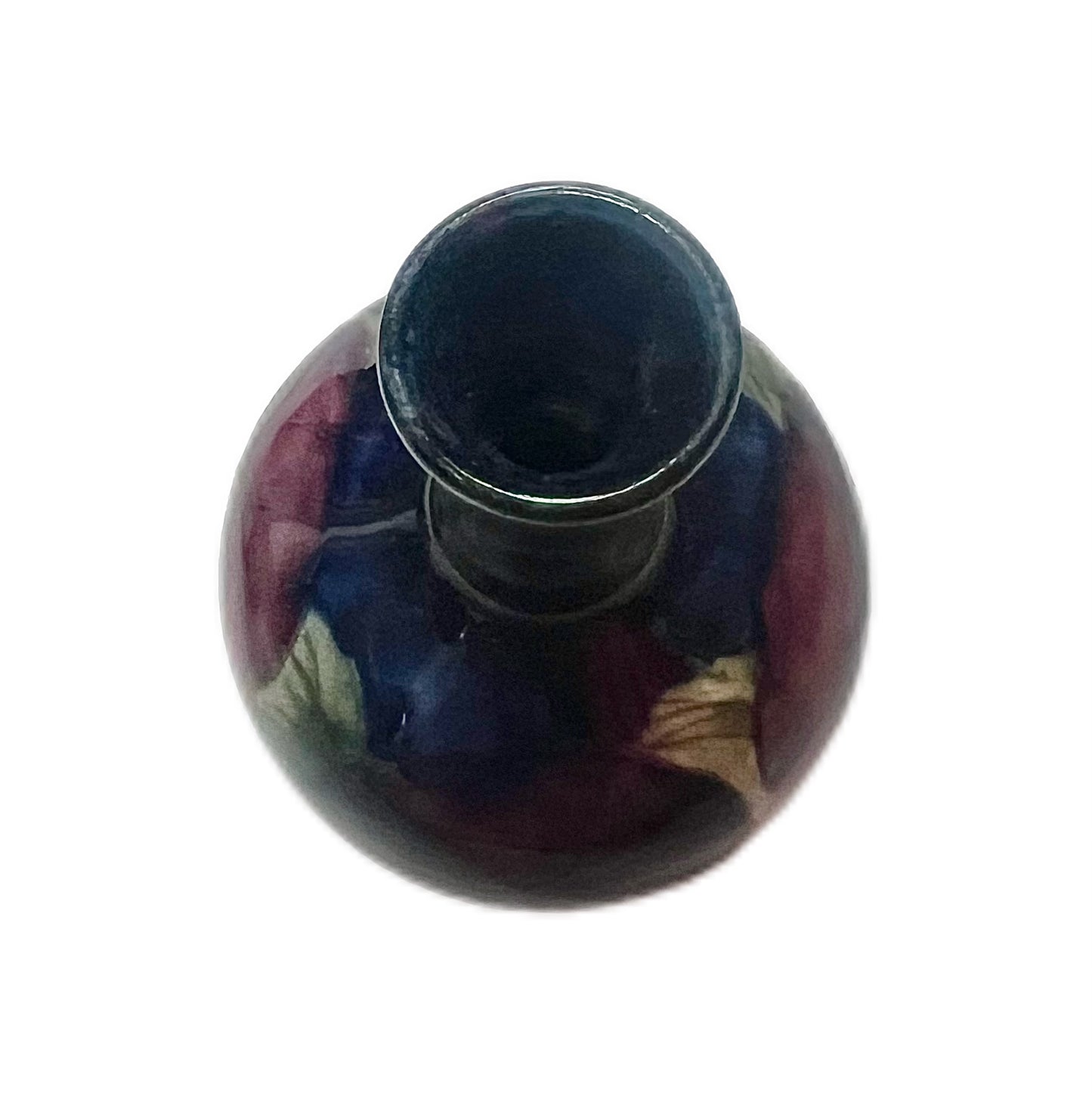 Vintage possibly antique Moorcroft Pansy pattern bud vase