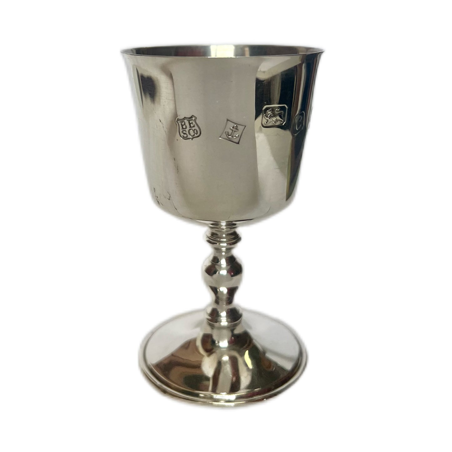 Vintage QEII Silver Jubilee sterling silver commemorative goblet