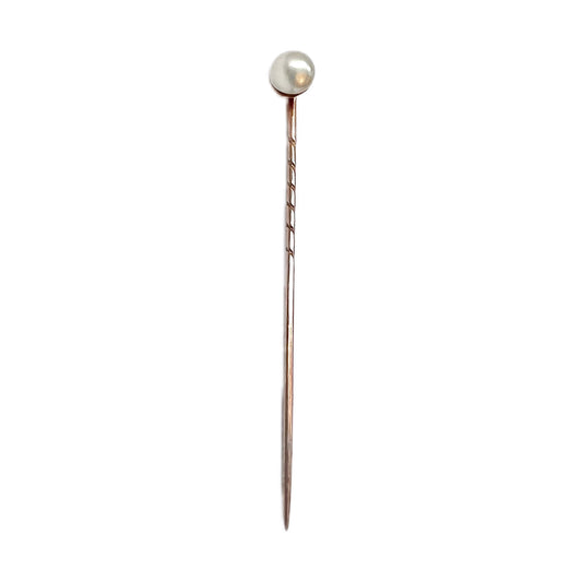 Vintage 9 carat and mabe pearl stickpin