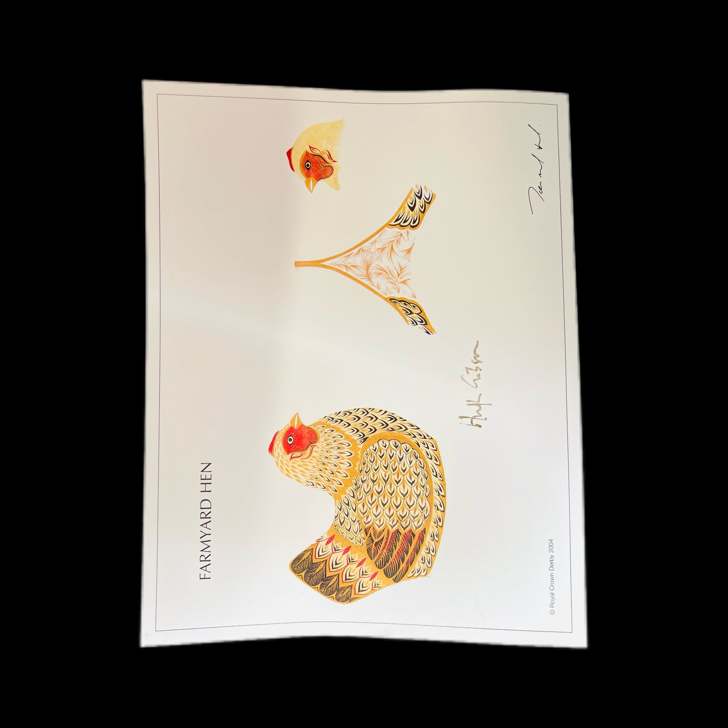 皇家皇冠德比复古“农场母鸡”镇纸摆件，品质上乘