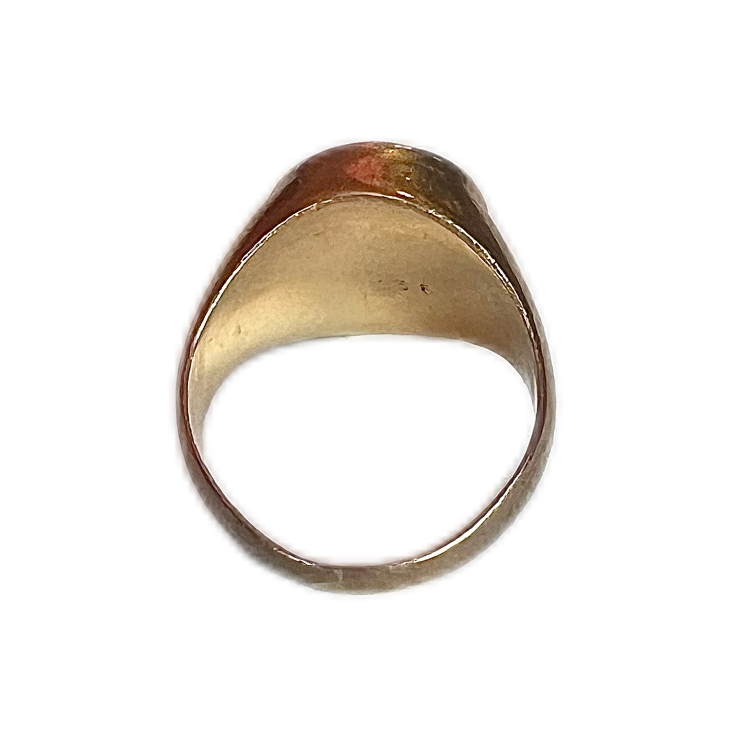 Vintage Australian 9 carat black opal doublet or triplet ring