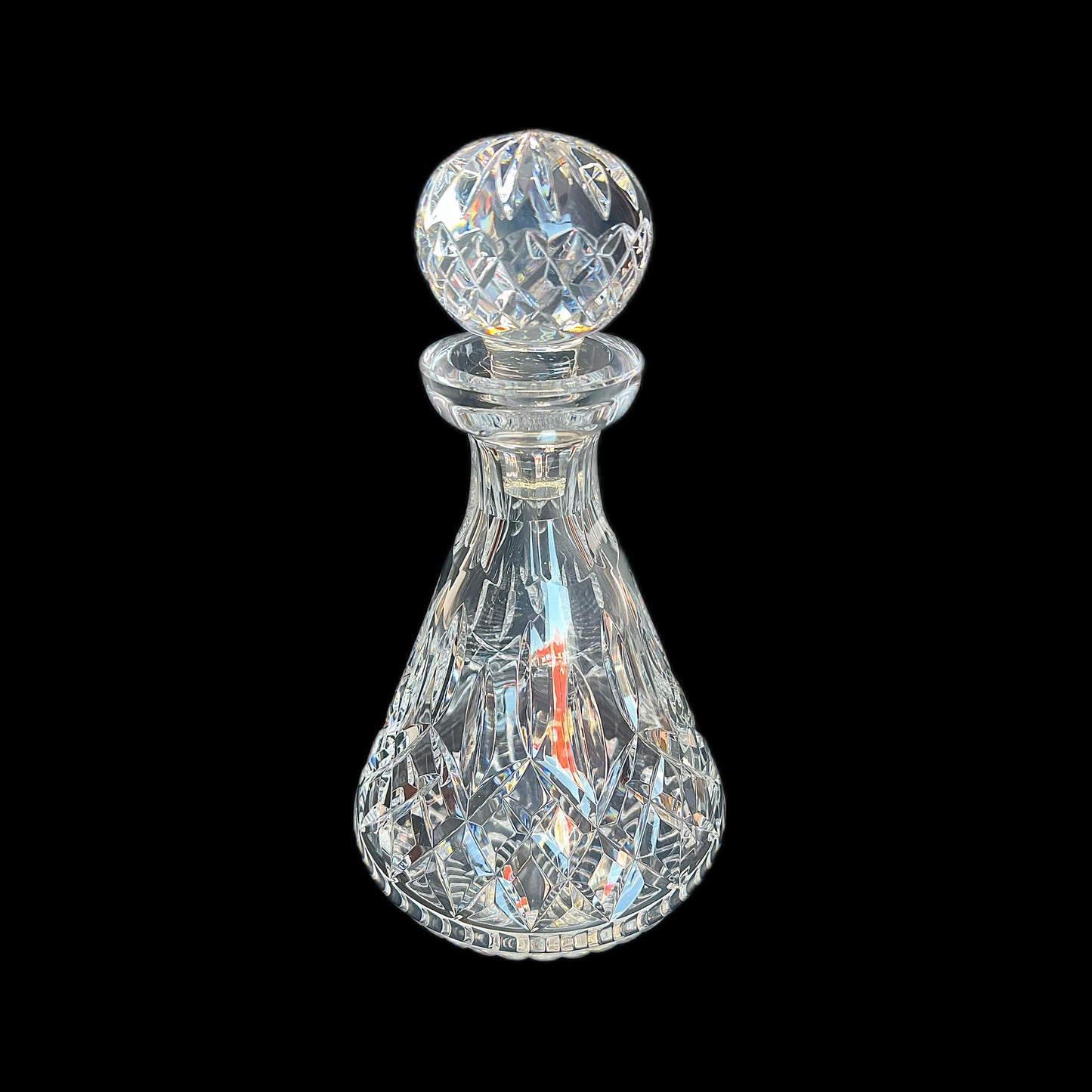 Vintage 20th century Waterford Lismore pattern crystal decanter