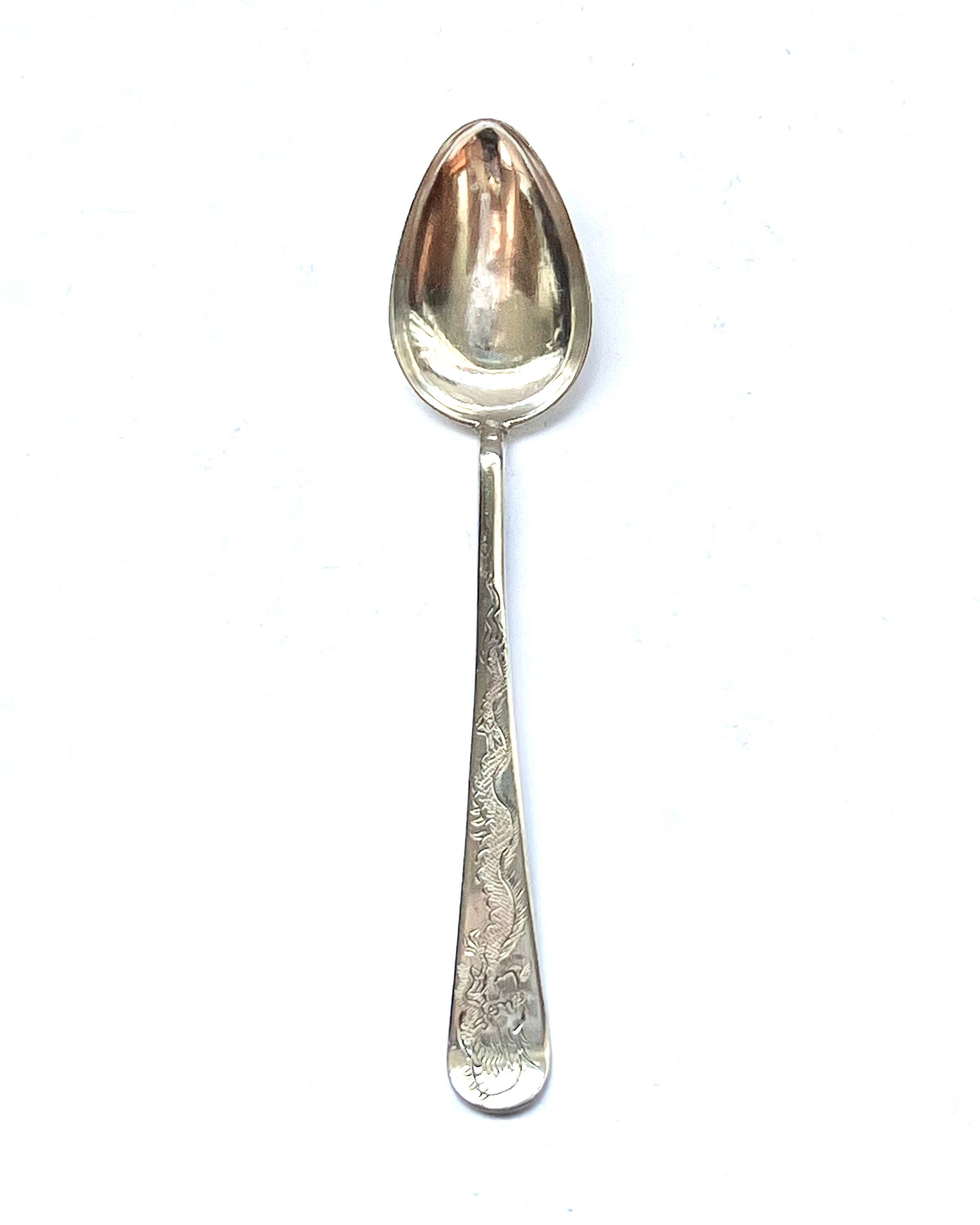 Early 20th century Chinese export silver tea spoon, marks for Tack Hing, Hong Kong