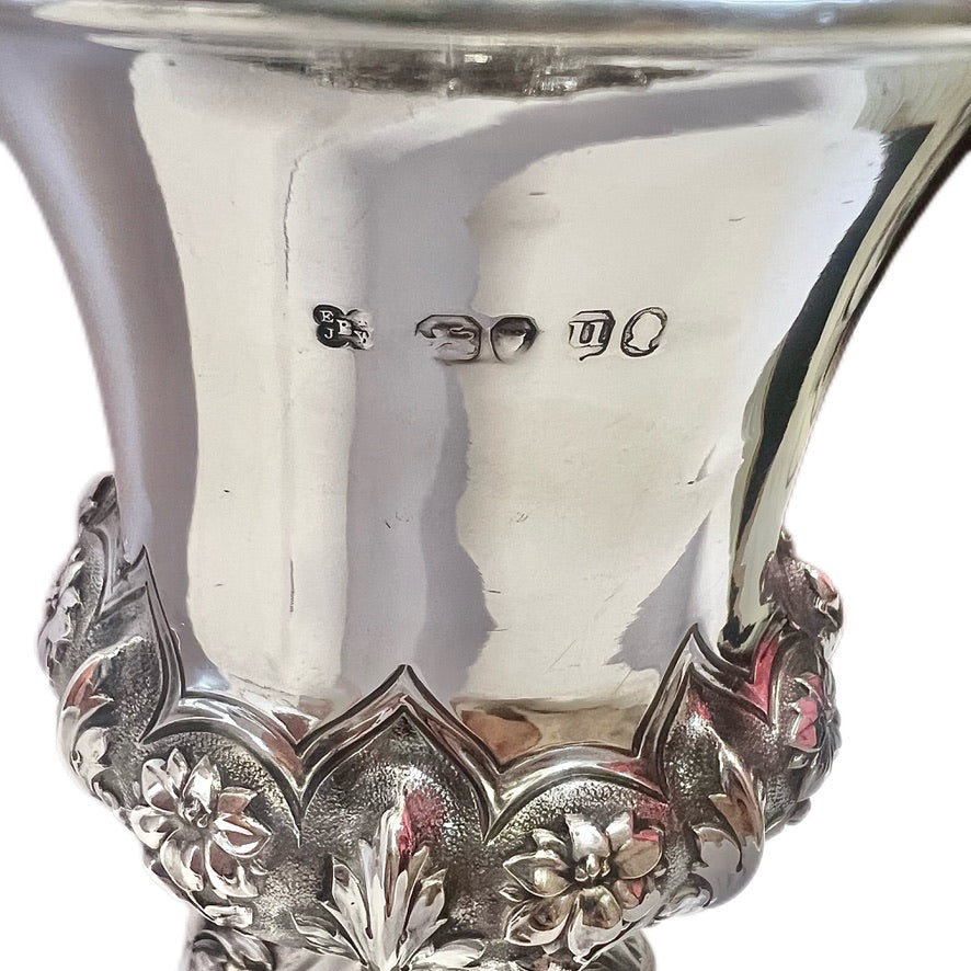 Important antique William IV sterling silver Barnard Brothers presentation cup from Mrs. Pierre Cesar Labouchere