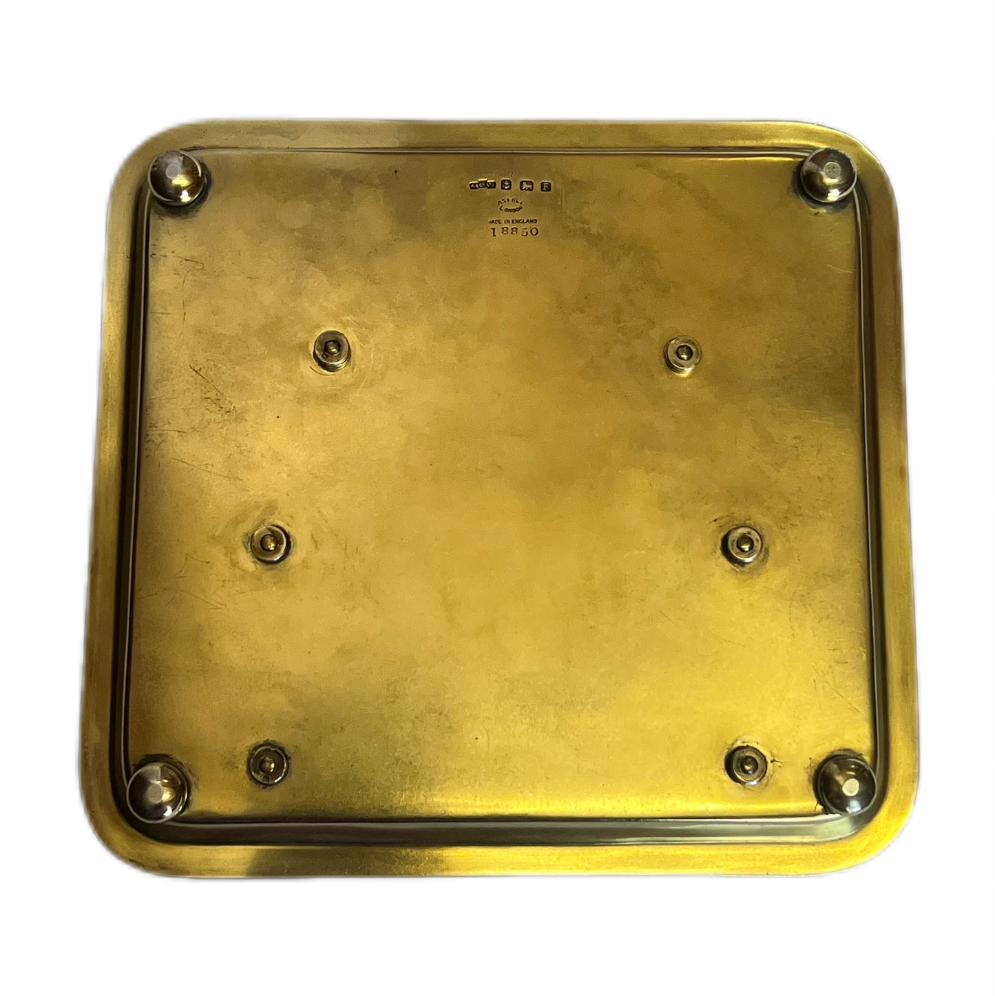 George V Asprey of London near antique gilt on sterling silver desk set