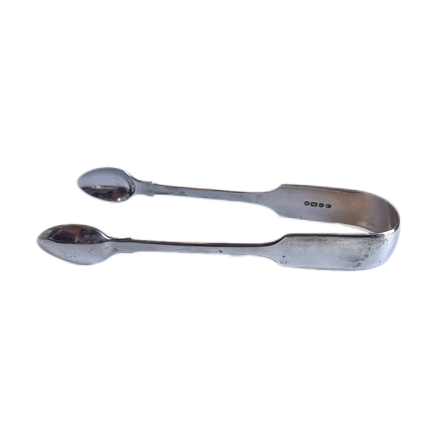 Early Victorian silver tongs, London, 1846, Jacob Wintle
