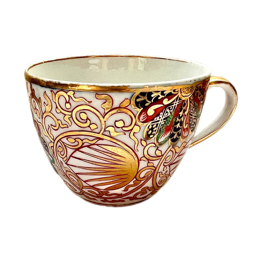 Antique early 19th century Regency Period Coalport hard-paste porcelain Bute teacup