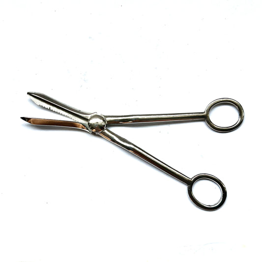 Antique pair of English sterling silver grape shears. Marks for Birmingham, 1920, Elkington &amp; Co