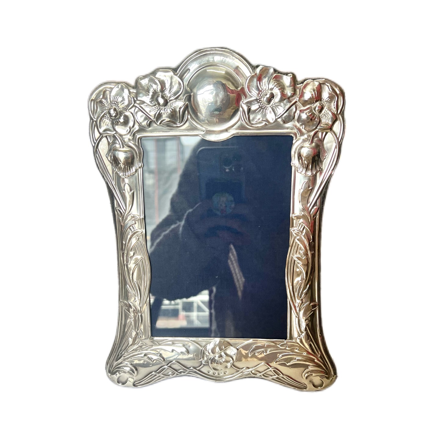 Vintage Carr's of Sheffield large Art Nouveau style sterling silver photo frame