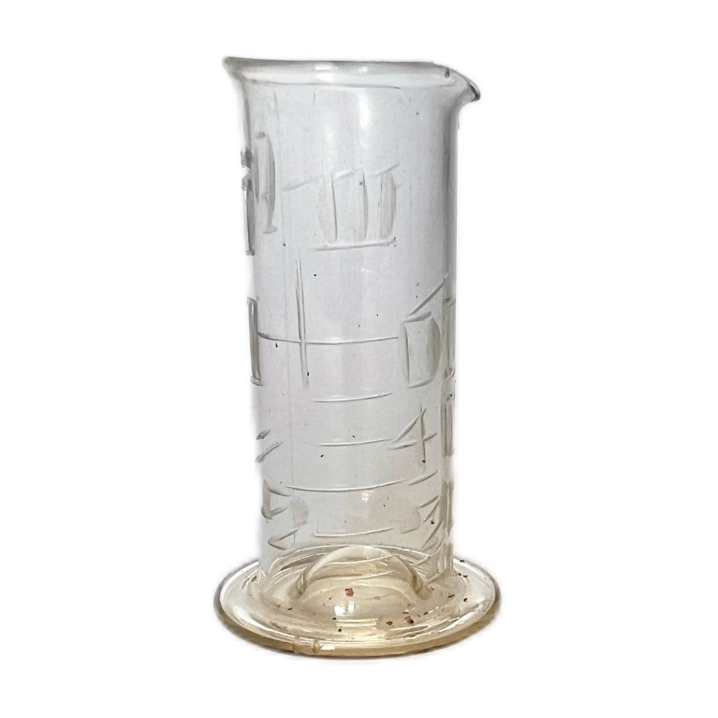 Antique glass Minim measure and Medicine Glass case