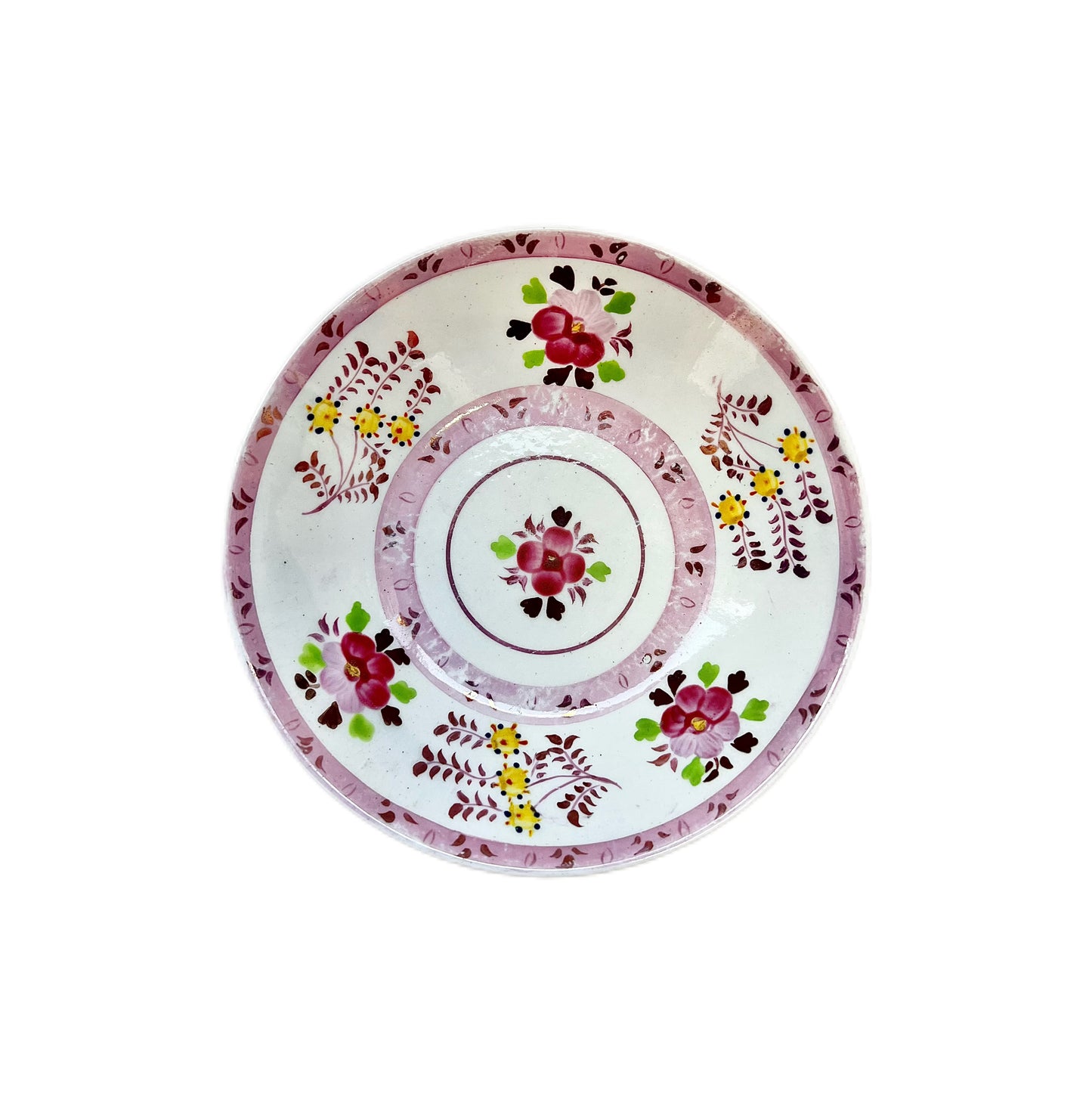 Early 19th century English tea bowl and matching saucer circa 1810s-20s