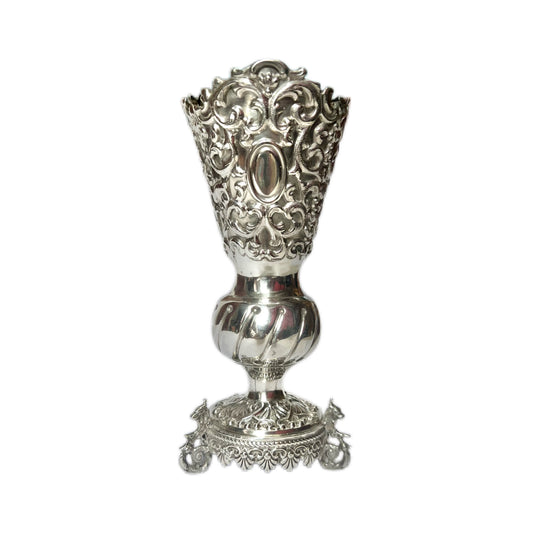 Antique Victorian sterling silver posy holder, John Newton Mappin