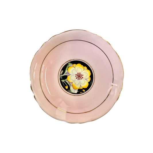 Near antique 1930s Paragon pink floral teacup saucer