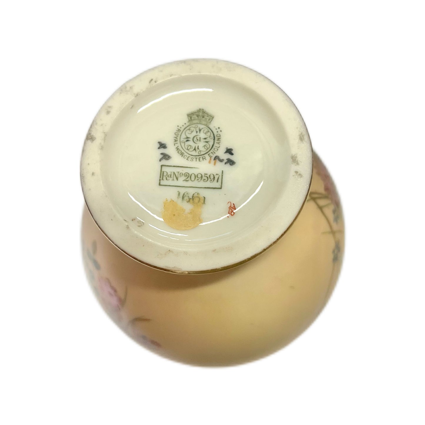 Antique Victorian Royal Worcester Blush Ivory vase circa 1900