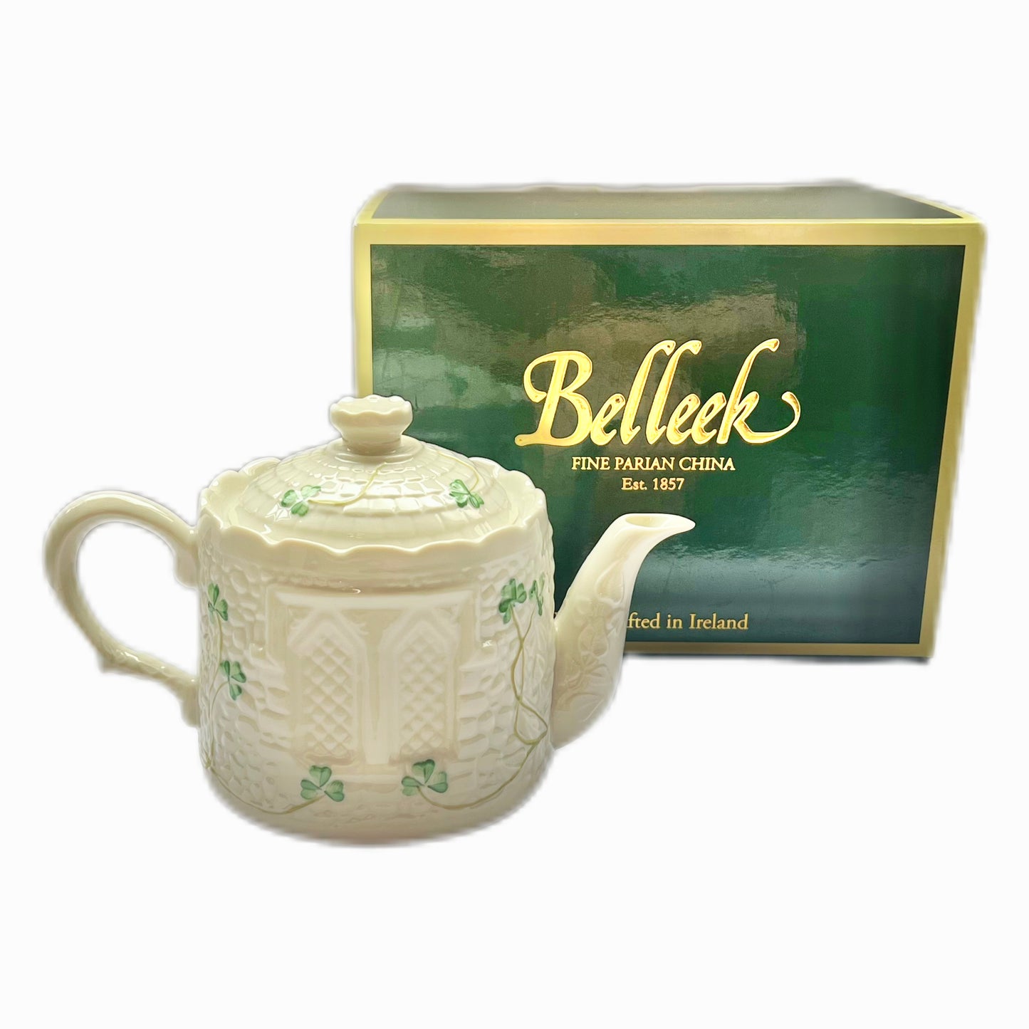 Vintage Belleek Castle Teapot, limited edition