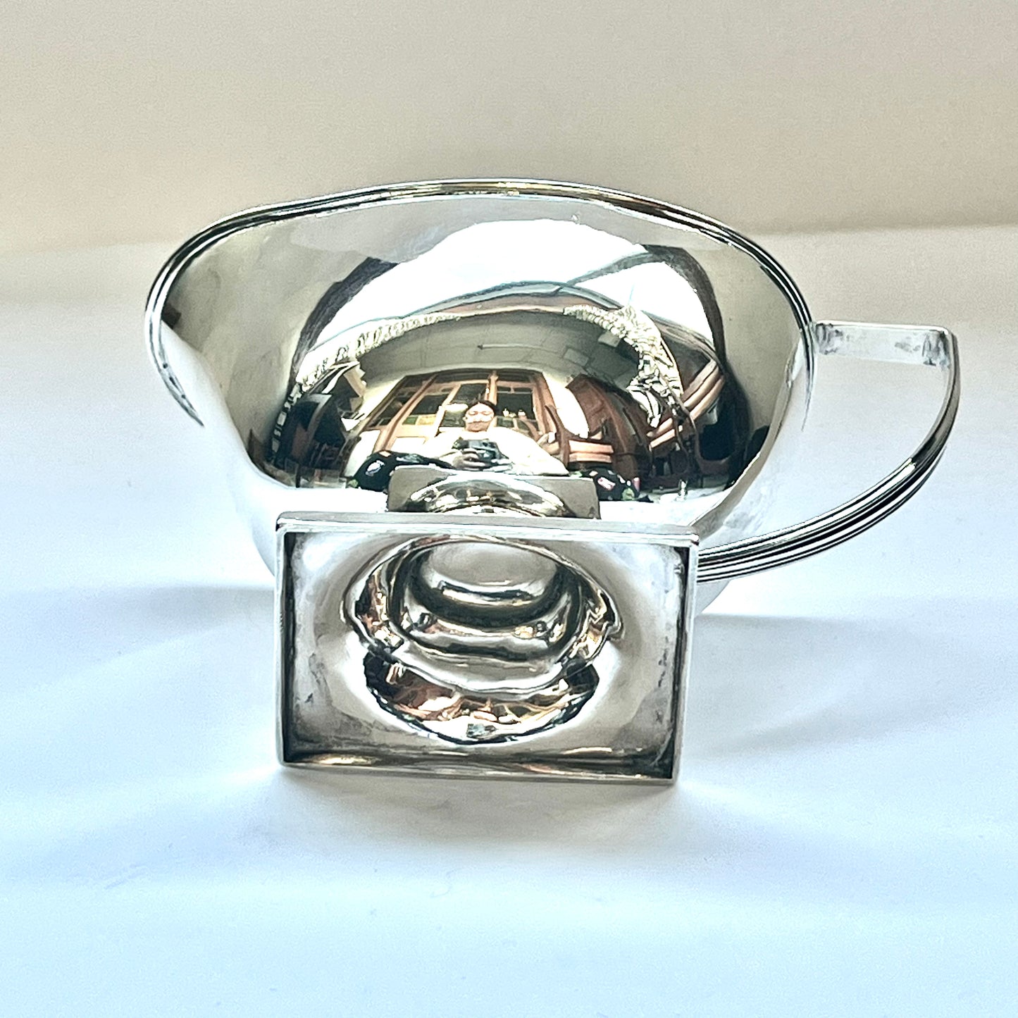 Late Victorian sterling silver gravy or creamer jug, Sheffield, 1888, Henry Wilkinson & Co