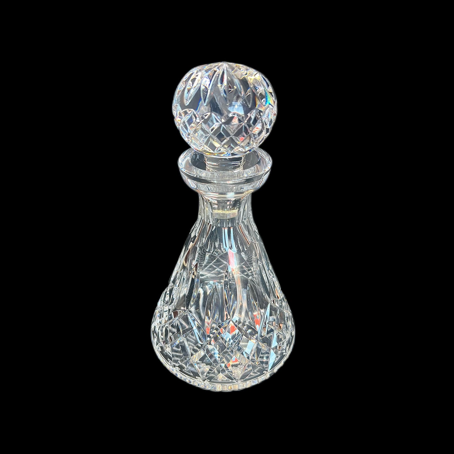 Vintage 20th century Waterford Lismore pattern crystal decanter