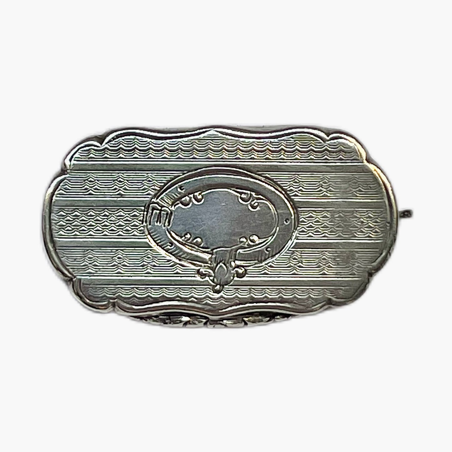 Sterling silver High Victorian vinaigrette with marks for Aston & Son, Birmingham, 1859.