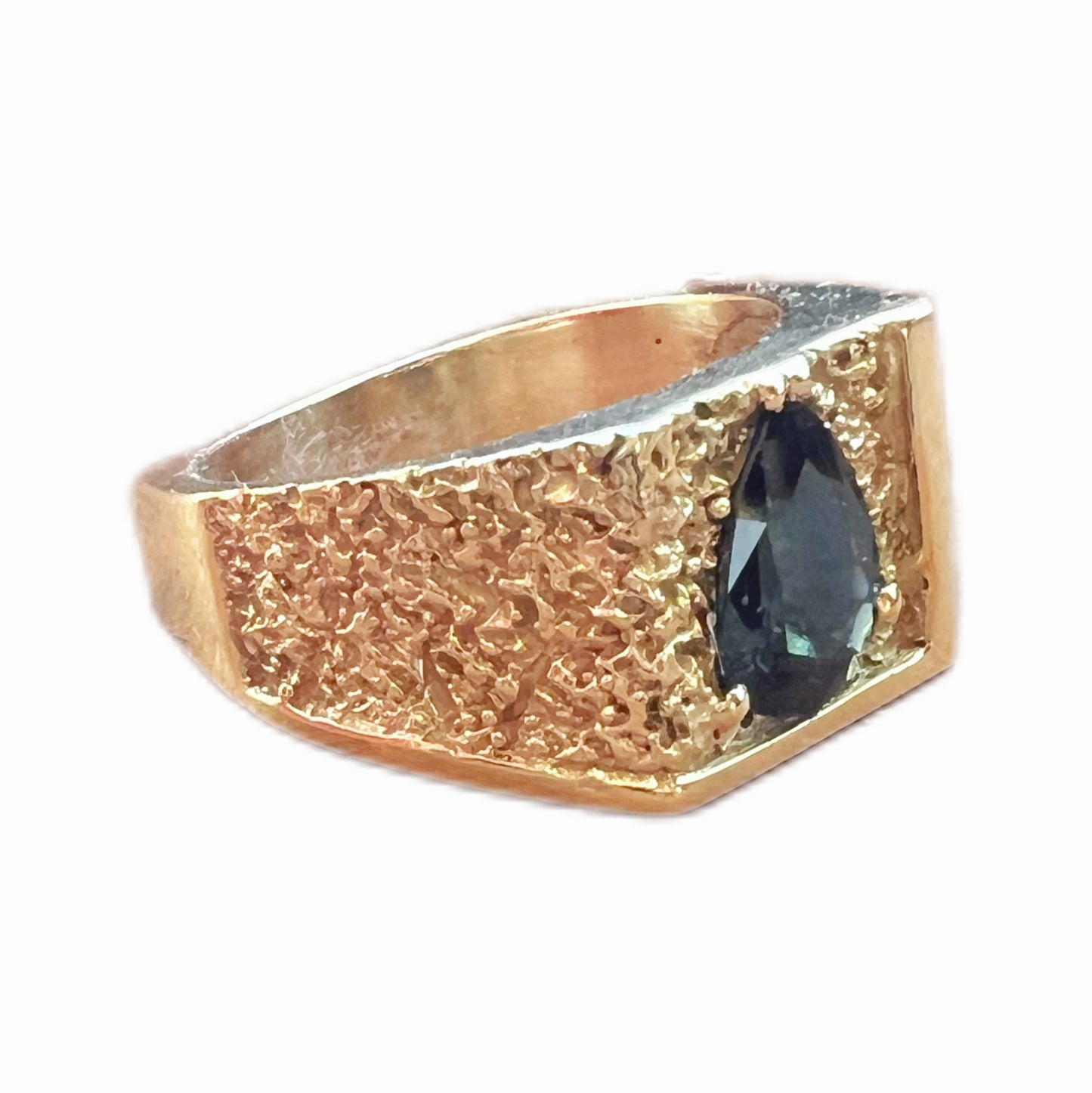 Statement vintage midcentury 9ct yellow gold gentleman’s dress ring