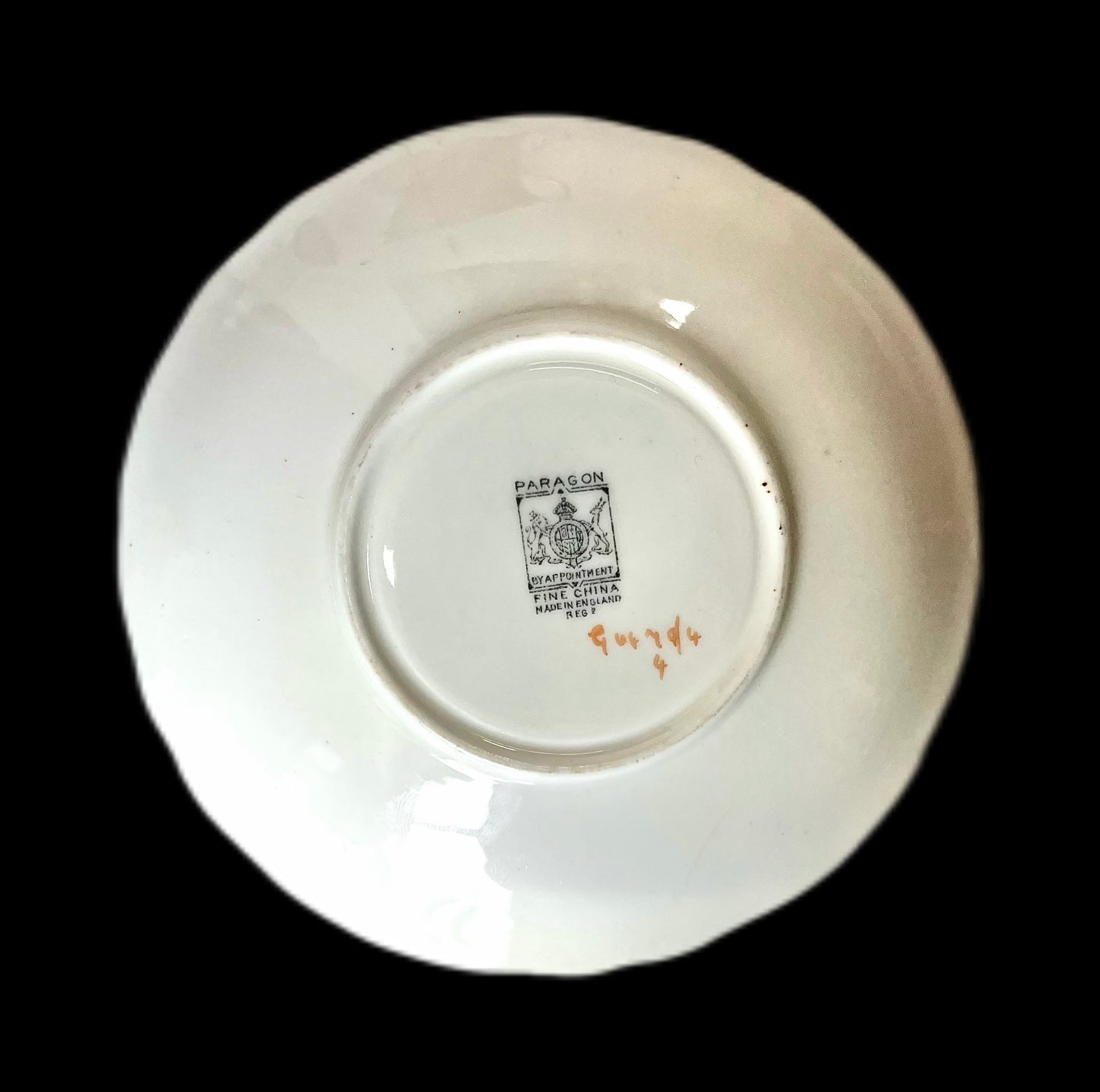 Near antique 1930s Paragon Pink Daisy teacup and saucer as found