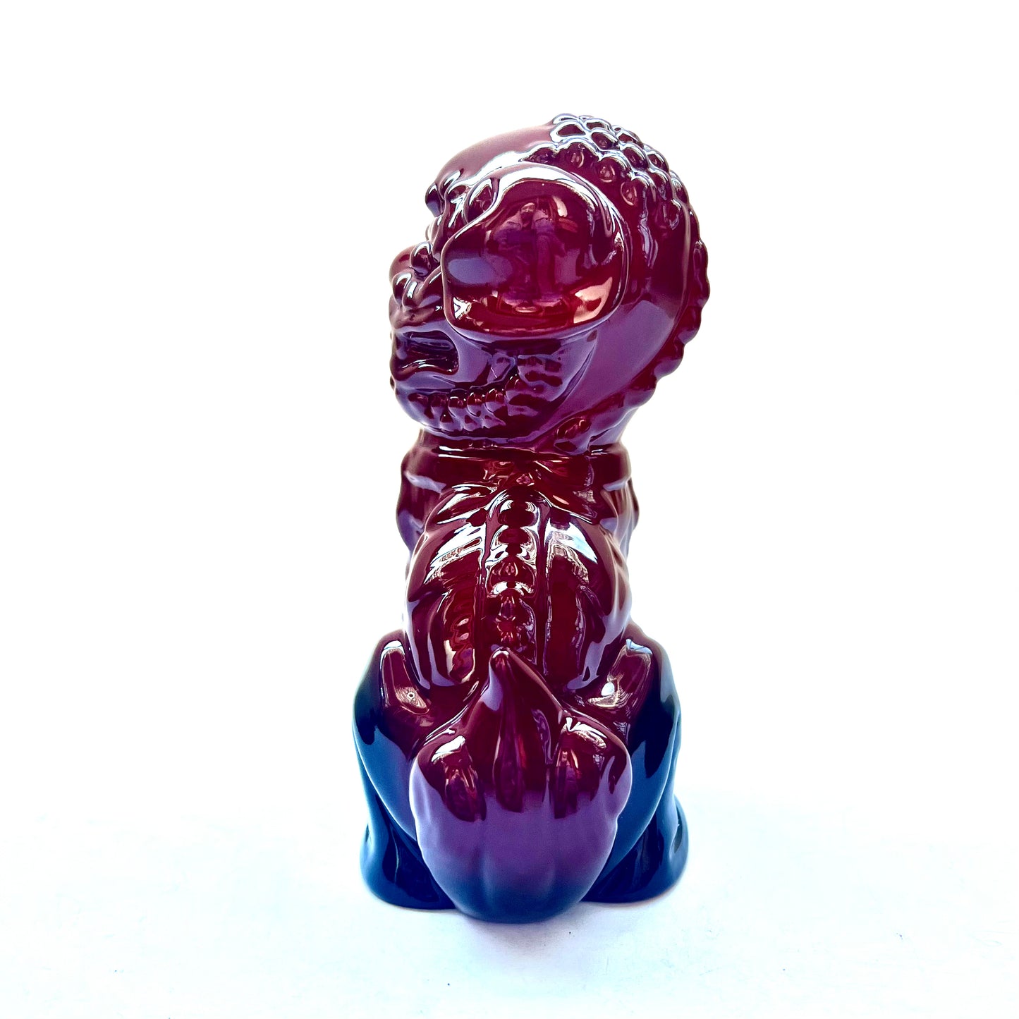 Vintage Royal Doulton flambe ware foo dog figurine, “Dog of Fo” by William K. Harper, 1982