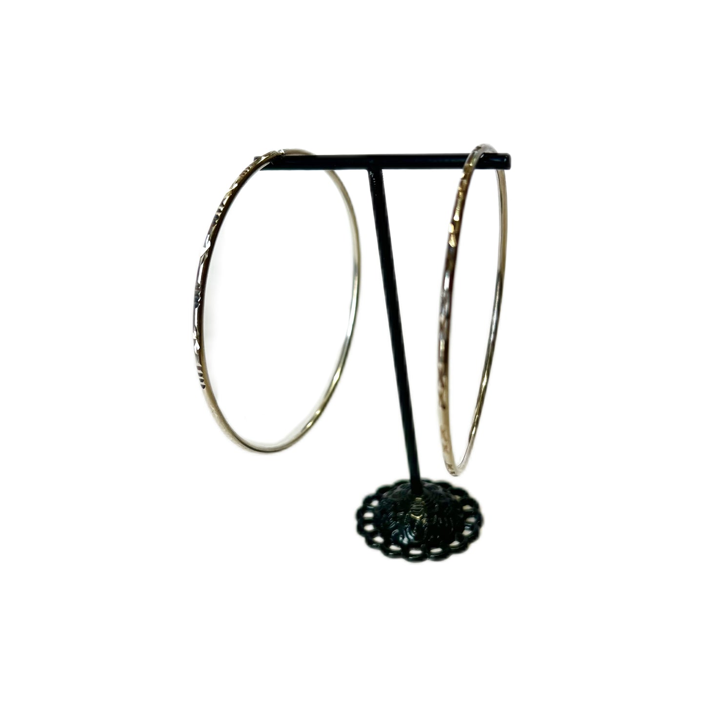 Vintage sterling silver hoop earrings