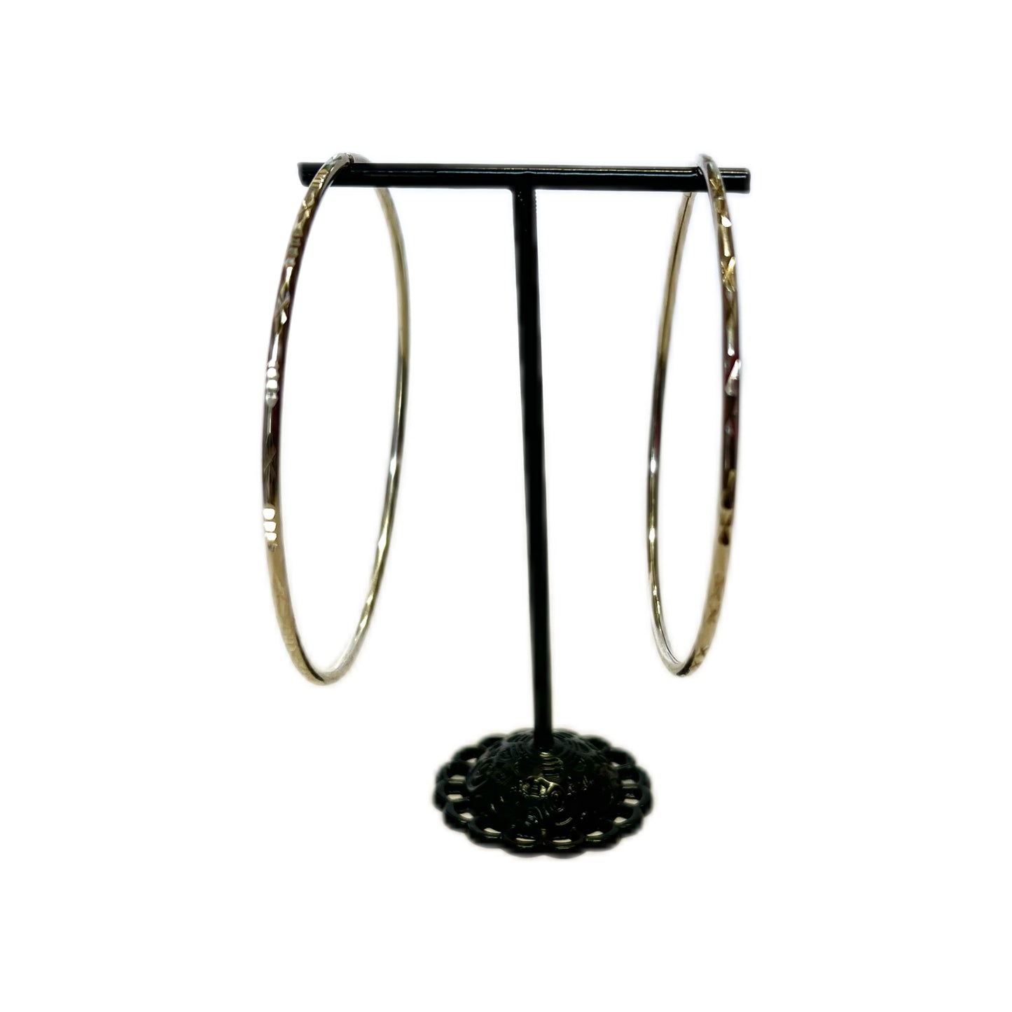 Vintage sterling silver hoop earrings