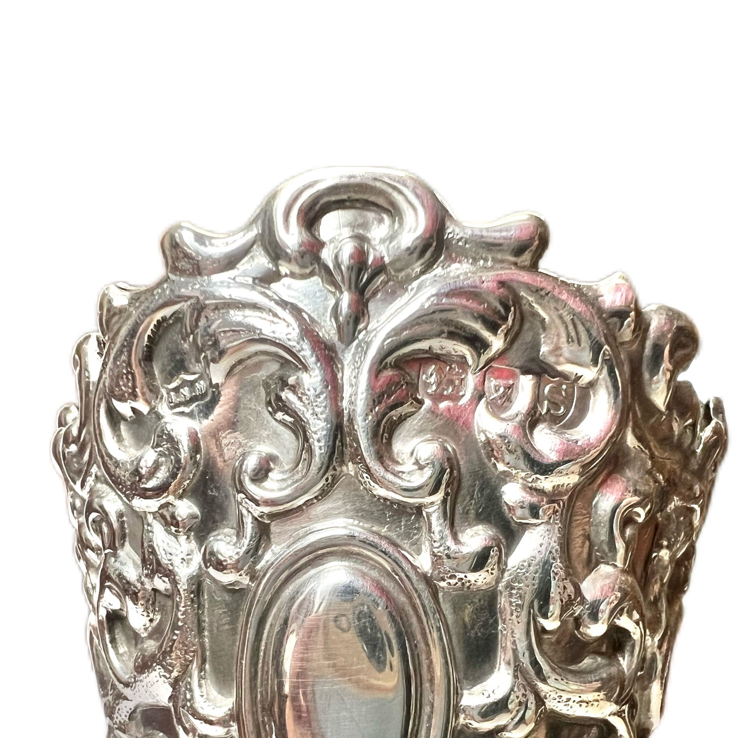 Antique Victorian sterling silver posy holder, John Newton Mappin