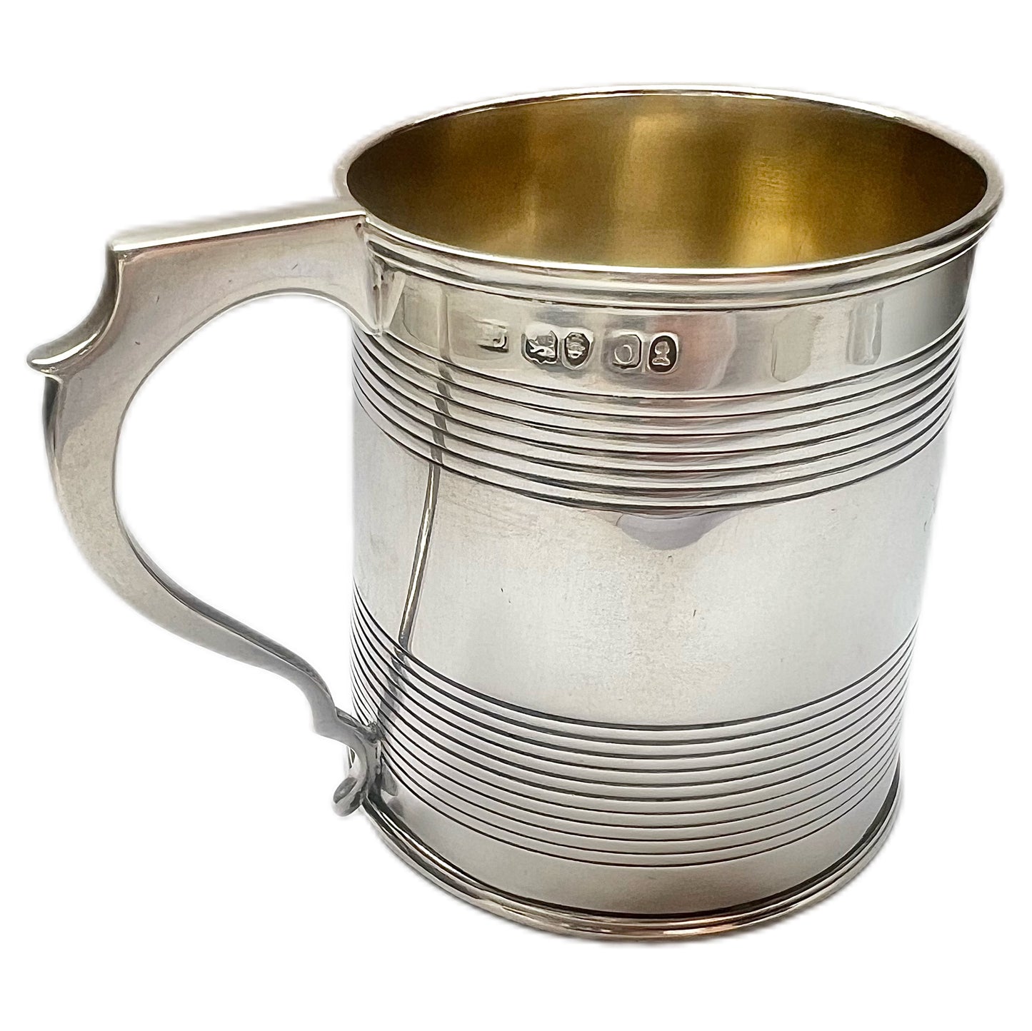 Antique George IV sterling silver half-pint mug, later inscription by the Tetney Agricultural Society circa 1860.